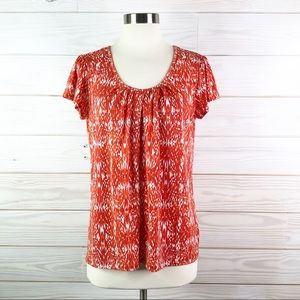 Michael Kors Blouse Stretch Top Relax Shirt Size M